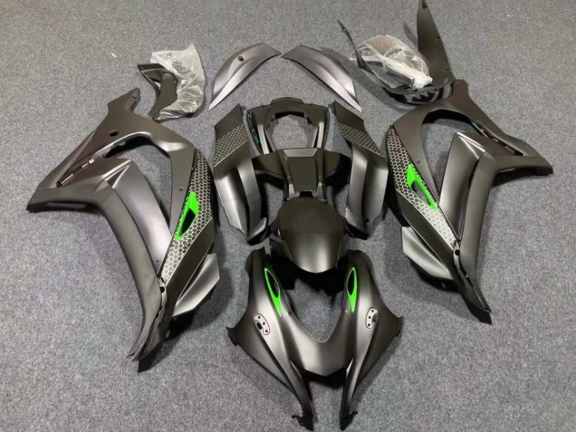 Carenados Moto Kawasaki ZX10R 2016-2020 - Negro Mate Verde Honeycomb Baratos