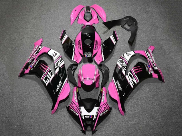 Carenados Moto Kawasaki ZX10R 2016-2020 - Rosa Negro Brillante Blanco Elf Monstruo Baratos