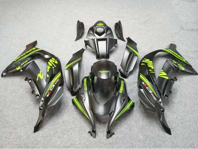 Carenados Moto Kawasaki ZX10R 2016-2020 - Negro Mate Verde Baratos
