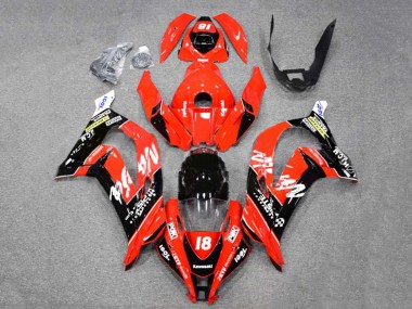 Carenados Moto Kawasaki ZX10R 2016-2020 - Rojo Negro Brillante Blanco Monstruo 18 Baratos
