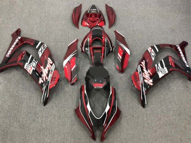 Carenados Moto Kawasaki ZX10R 2016-2020 - Rojo Granate Blanco Negro Brillante Baratos