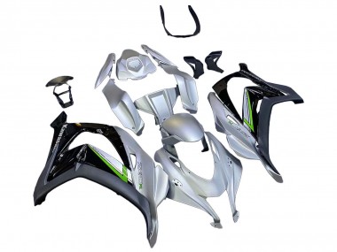 Carenado Moto Kawasaki ZX10R 2016-2020 - Plata Verde Negro Baratos