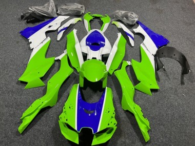 Carenados Moto Kawasaki ZX10R 2021-2025 - Blanco Verde Azul Baratos
