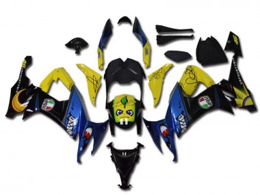 Carenados Moto Kawasaki ZX10R 2008-2010 - Amarillo Negro Azul Tiburón Baratos