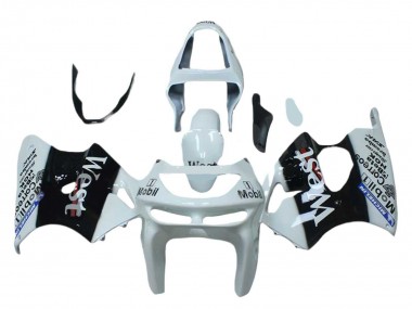 Carenados Moto Kawasaki ZX6R 1998-1999 - Blanco Negro West Mobil Baratos