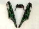 Carenado Moto Kawasaki ZX14R ZZR1400 2006-2011 - Negro Brillante Verde Llama Baratos