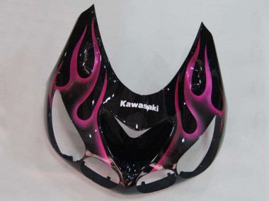 Carenados Moto Kawasaki ZX14R ZZR1400 2006-2011 - Negro Brillante Rojo Rosa Llama Baratos