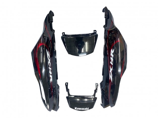 Kits Carenado Moto Kawasaki ZX14R ZZR1400 2006-2011 - Negro Brillante Rojo Llama Baratos