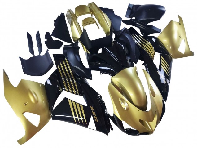 Carenados Moto Kawasaki ZX14R ZZR1400 2006-2011 - Oro Negro Baratos