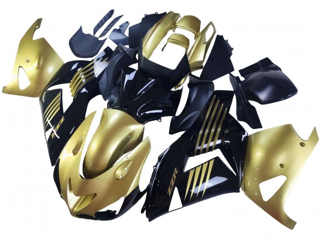 Carenados Moto Kawasaki ZX14R ZZR1400 2006-2011 - Oro Negro Baratos