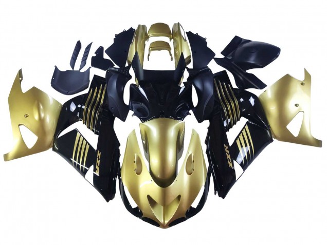Carenados Moto Kawasaki ZX14R ZZR1400 2006-2011 - Oro Negro Baratos