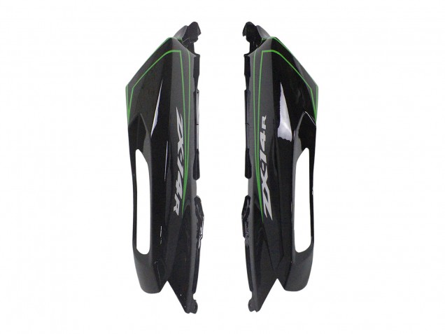 Carenados Moto Kawasaki ZX14R ZZR1400 2012-2024 - Verde Negro Brillante Raya Baratos