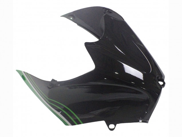 Carenados Moto Kawasaki ZX14R ZZR1400 2012-2024 - Verde Negro Brillante Raya Baratos
