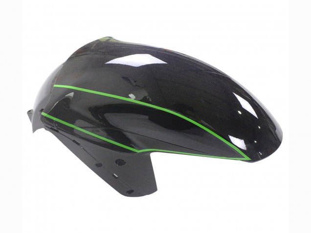 Carenados Moto Kawasaki ZX14R ZZR1400 2012-2024 - Verde Negro Brillante Raya Baratos