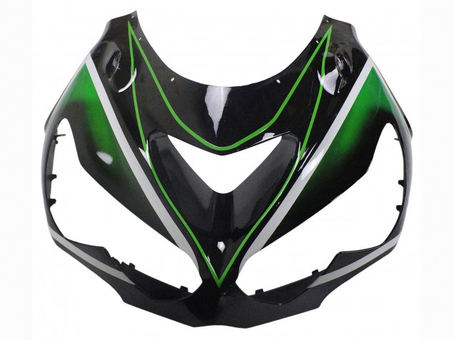 Carenados Moto Kawasaki ZX14R ZZR1400 2012-2024 - Verde Negro Brillante Raya Baratos