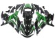 Carenados Moto Kawasaki ZX14R ZZR1400 2012-2024 - Verde Negro Brillante Raya Baratos