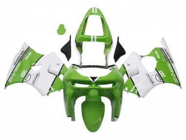 Carenados Moto Kawasaki ZX6R 1998-1999 - Verde Blanco Negro Silkolene Bridgestone Baratos