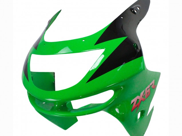 Carenados Moto Kawasaki ZX6R 1998-1999 - Verde Blanco Negro Brillante Baratos