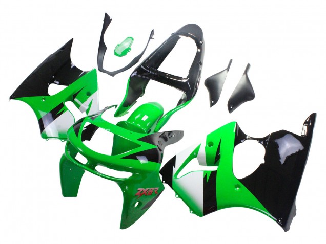 Carenados Moto Kawasaki ZX6R 1998-1999 - Verde Blanco Negro Brillante Baratos