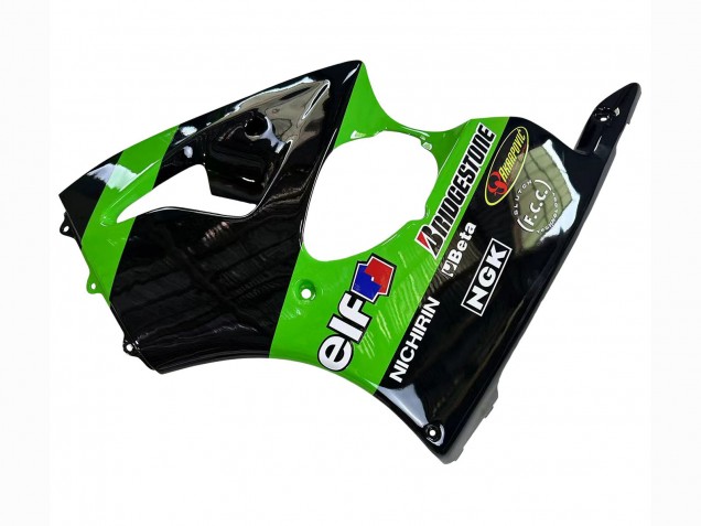 Carenados Moto Kawasaki ZX6R 1998-1999 - Verde Negro Brillante Elf Bridgestone Baratos