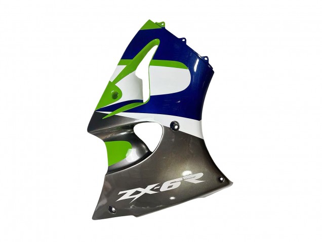 Carenados Moto Kawasaki ZX6R 1998-1999 - Verde Blanco Azul Plata Negro Brillante Baratos