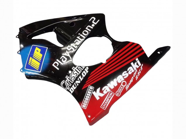 Carenados Moto Kawasaki ZX6R 2000-2002 - Negro Brillante Rojo Azul Rojo PlayStation 2 Baratos