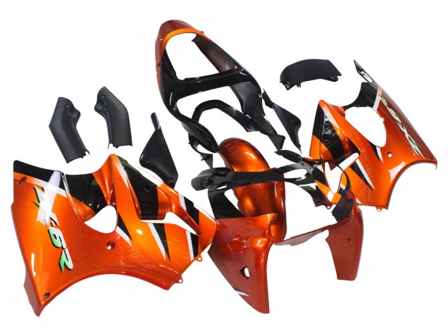 Carenados Moto Kawasaki ZX6R 2000-2002 - Naranja Negro Baratos