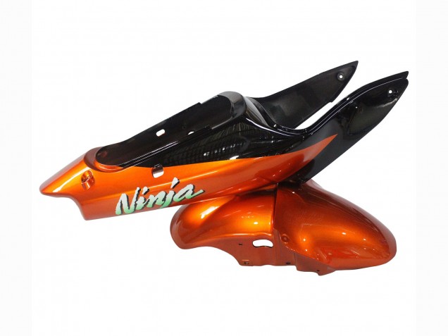 Carenados Moto Kawasaki ZX6R 2000-2002 - Naranja Negro Baratos