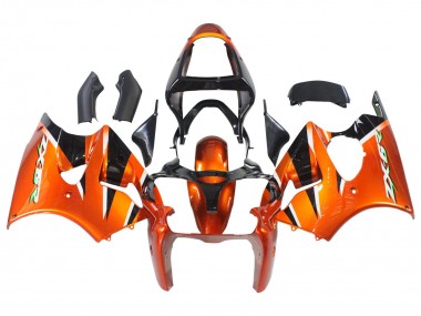 Carenados Moto Kawasaki ZX6R 2000-2002 - Naranja Negro Baratos