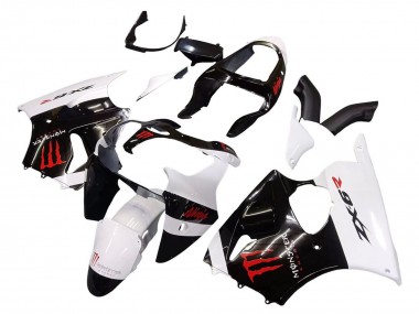 Carenados Moto Kawasaki ZX6R 2000-2002 - Blanco Negro Rojo Monstruo Baratos
