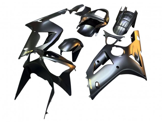Carenados Moto Kawasaki ZX6R 2003-2004 - Negro Mate Oro 636 Baratos