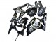 Carenados Moto Kawasaki ZX6R 2003-2004 - Negro Brillante Blanco Motul Lucky Strike Baratos