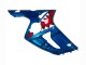 Carenados Moto Kawasaki ZX6R 2003-2004 - Azul Blanco Rojo Tiburón Baratos