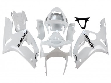 Carenados Moto Kawasaki ZX6R 2003-2004 - Blanco Negro Calcomanías Baratos