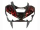 Carenados Moto Kawasaki ZX6R 2003-2004 - Negro Brillante Rojo Llama Baratos