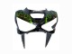 Carenados Moto Kawasaki ZX6R 2003-2004 - Negro Brillante Verde Llama Baratos