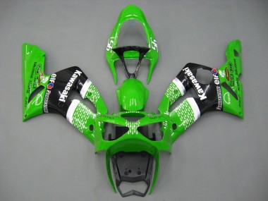 Carenados Moto Kawasaki ZX6R 2003-2004 - Verde Blanco Negro Elf Bridgestone Baratos