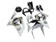 Carenados Moto Kawasaki ZX6R 2003-2004 - Blanco Negro Motul Lucky Strike Baratos