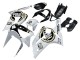 Carenados Moto Kawasaki ZX6R 2003-2004 - Blanco Negro Motul Lucky Strike Baratos