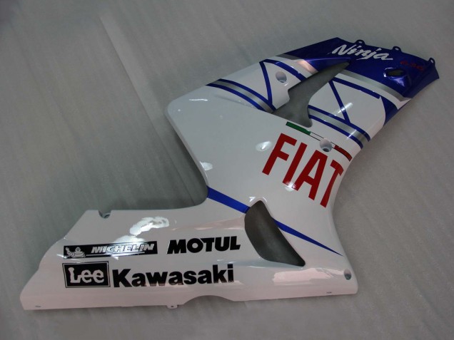 Carenados Moto Kawasaki ZX6R 2003-2004 - Blanco Azul Rojo Fiat Baratos