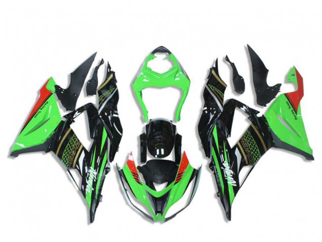 Carenados Moto Kawasaki ZX6R 2013-2018 - Verde Negro Brillante Rojo Honeycomb Baratos