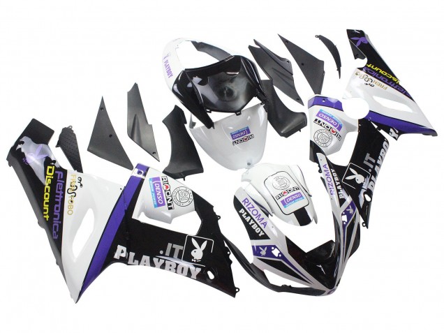 Carenados Moto Kawasaki ZX6R 2005-2006 - Blanco Púrpura Negro Rizoma Playboy DENSO Baratos