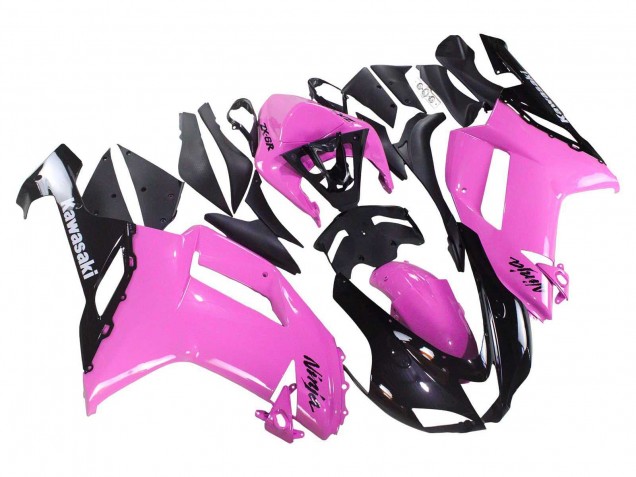 Carenados Moto Kawasaki ZX6R 2007-2008 - Negro Rosa Ninja Baratos