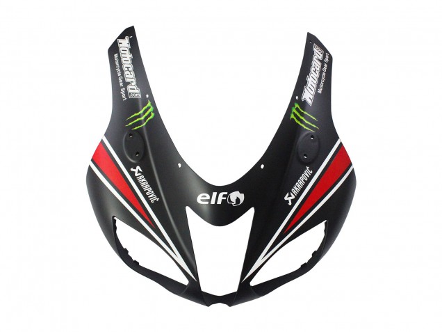 Carenados Moto Kawasaki ZX6R 2007-2008 - Negro Blanco Rojo Blanco Nieve Calcomanía Ninja Elf Baratos