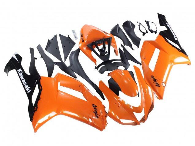 Carenados Moto Kawasaki ZX6R 2007-2008 - Naranja Negro Ninja Baratos