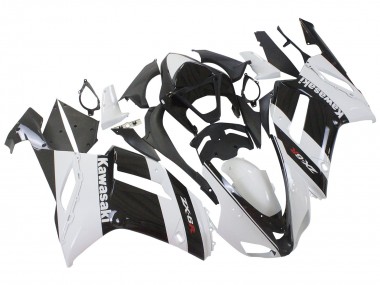 Carenado Moto Kawasaki ZX6R 2007-2008 - Blanco Negro Baratos