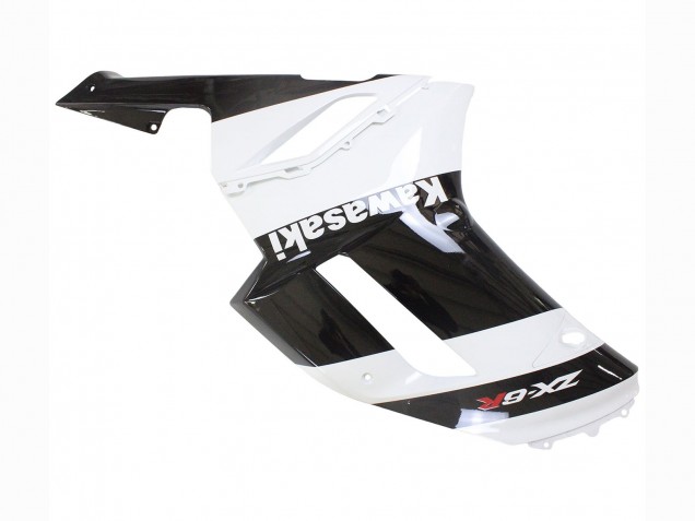 Carenado Moto Kawasaki ZX6R 2007-2008 - Blanco Negro Baratos