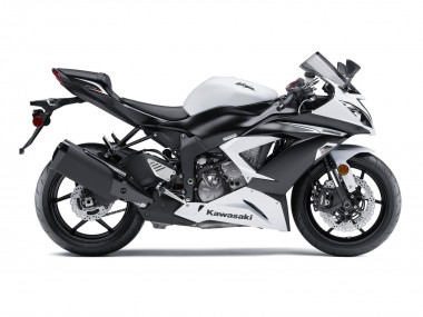 Carenado Moto Kawasaki ZX6R 2009-2012 - Blanco Negro Mate Baratos