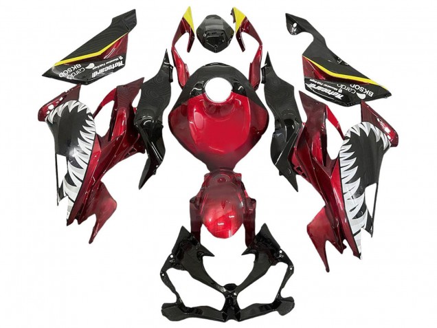 Carenados Moto Kawasaki ZX6R 2013-2018 - Rojo Amarillo Negro Blanco Tiburón Baratos