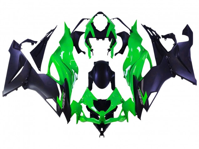 Carenados Moto Kawasaki ZX6R 2019-2022 - Verde Negro Mate Baratos
